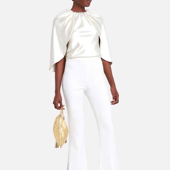 BRANDON MAXWELL
Silk Satin Cape Blouse - Picture 2 of 7